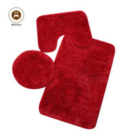 Wilitto 3 Phòng Tắm Chống Trơn Trượt Thảm Lót Sàn Nhà Vệ Sinh Miếng Lót Hình Chữ U