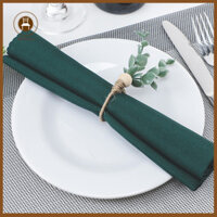 Wilitto 4 Mini Khăn Ăn Khóa Trang Trí Đám Cưới Nhân Tạo Bạch Đàn Lá Vòng Hoa Khăn Ăn Nhẫn Handmade