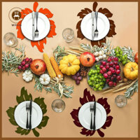 Wilitto 8 Chiếc Thảm Để Bàn Màu Sắc Tươi Sáng Cho Hộ Gia Đình Thu Đông Lá Phong Hình Bàn Thảm Lót Ly Có Thể Tái Sử Dụng