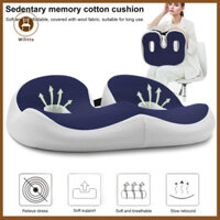 Wilitto Đệm Hỗ Trợ Mật Độ Cao Đệm Công Thái Học Memory Foam Bệnh trĩ Đệm Ghế Để Giảm Đau Lưng Vải Lông Cừu Mềm Thiết Kế Tiện Dụng Giảm Áp Lực Đông Nam