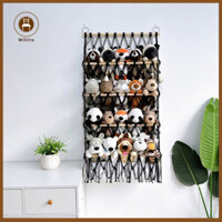 Wilitto Giá Để Đồ 4 Tầng Giá Để Đồ Thú Nhồi Bông Dung Tích Lớn Lưới Võng Treo Tường Sắp Xếp Dễ Dàng Lắp Đặt Đồ Chơi Sang Trọng Hiển Thị Lưu Trữ Cho Người Mua Đông Nam Á