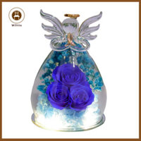 Wilitto Màu Sắc Tươi Sáng Sắp Xếp Hoa Bảo Quản Hoa Hồng Trong Thiên Thần Kính Bao Hoa Vĩnh Cửu Cho Quà Tặng Giáng Sinh Mẹ Bà Vợ Trang Trí Để Bàn