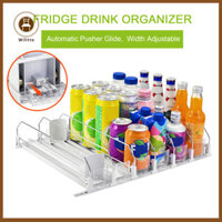 Wilitto Tủ Lạnh Soda Hộp Đựng Đồ Uống Tủ Lạnh Có Thể Điều Chỉnh Với Dụng Cụ Đẩy Tự Động Cho Lon Soda Hộp Đựng Nước Giải Khát Hạng Nặng Cho Tủ Lạnh Đông Nam Á