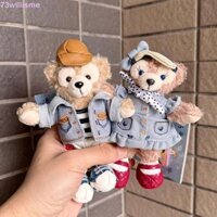 Willisme Shirley Mei Mặt Dây Chuyền, Móc Chìa Khóa Denim Duffy Gấu Móc Khóa, Móc Chìa Khóa Ô Tô Thú Nhồi Bông Trang Trí Hoạt Hình Sang Trọng Búp Bê Gấu Móc Khóa Quà Tặng Trang Sức