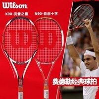 Wilson Federer K90 Full Wilson PILOT PILOT PILOT BLOW TRẺ EM Đàn ông Sợi đơn N90 Vợt