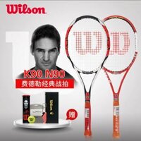 Wilson Federer K90 Wilsheng vợt quần vợt bắn súng chuyên nghiệp N90 nam và nữ đầy đủ monocons carbon, wilson Vợt