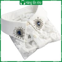 Win Nữ Cho Kim Cương Giả Ren Thêu Áo Sơ Mi Cổ Giả Có Thể Tháo Rời Vòng Cổ Giả