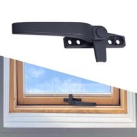 Window Handles Casement Locking Handle Fittings for Doors - Gray Left Large