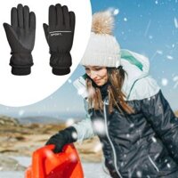 Windproof Gloves Touchscreen Thermal Fleece Sports Snowboarding HX 102 Black - HX 103 Black