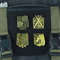Wings of Freedom Attack on Titan Velcro Huy hiệu Khảo sát Quân đoàn hiến binh Ba lô Huy hiệu đạo đức