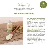 Wings up - Bột Khử Mùi Hôi Nách, Phèn Chua Trị Hôi Nách, Hôi Chân của Cỏ Mềm Homelab 25g