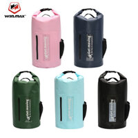 Winmax PVC 5L 10L 20L Túi khô chống nước ngoài trời Túi cắm trại chèo thuyền Kayak Túi bơi có dây đeo đôi