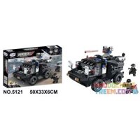 Winner 5121  XE BỌC THÉP LỘI NƯỚC SWAT bộ đồ chơi xếp lắp ráp ghép mô hình Justice Guard JUSTICE VANGUARD Cảnh Sát Bảo Vệ Hòa Bình 492 khối
