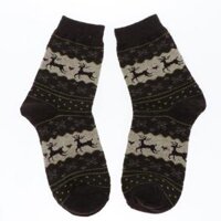 Winter Warm Thermal Wool Blend Socks,Adults Thermal Sports Workout Socks Breathable Sock One Size Fit All - Coffee