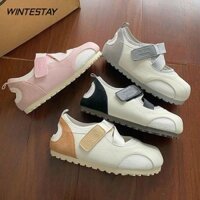 WINTESTAY Giày nữ , Giày nữ lưới chống trượt, Giày thể thao trắng mũi tròn thoáng khí dành cho nữ bé gái