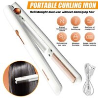 Wireless Hair Straightener Portable Mini Flat Iron Curler USB Charging
