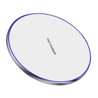 Wireless Qi Charger Pad 10W Fast Charging Dock For  Samsung Huawei - White