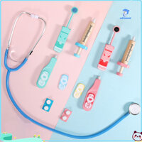 Wirlsweal 1 Bộ Bác Sĩ Chơi Bộ Mô Phỏng Giả Vờ Chơi Bác Sĩ Bằng Gỗ Y Tá Nhập Vai Đồ Chơi Ống Nghe Cho Cosplay