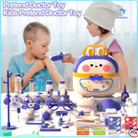 Wirlsweal 1 Bộ Giả Vờ Bác Sĩ Đồ Chơi Với Thỏ Dễ Thương Hộp Bảo Quản Di Động Ống Nghe Có Thể Bóp Giáo Dục Trẻ Em Tập Đi Bác Sĩ Nhập Vai Playset