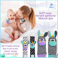 Wirlsweal 1 Bộ Lục Lạc Cổ Tay Cho Bé Bộ Tất Lục Lạc Trẻ Sơ Sinh Lục Lạc Tất Tay Bé Lục Lạc Mềm Mại Đồ Chơi Cảm Giác Sang Trọng Lục Lạc Đồ Chơi Cho Bé 0-3 Tuổi