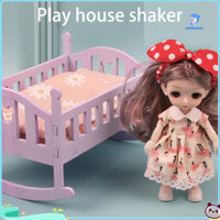 Wirlsweal 1 Bộ Mini Bé Búp Bê Mô Hình Bằng Gỗ Bập bênh Búp Bê Bé Nôi Bộ Vui Nhộn Bền Giấc Ngủ Mô Phỏng Đồ Chơi Cho Nhà Chơi