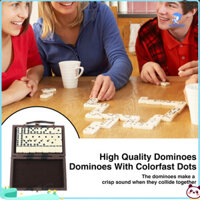 Wirlsweal 1 Bộ Trò Chơi Dominos Dành Cho Người Lớn Trẻ Em Trò Chơi Bảng Cổ Điển 28 Gạch Domino Bộ Có Vỏ Cho Trò Chơi Gia Đình Sáng Tạo Cờ Vua & Thẻ Đảng Trò Chơi Thường Ngày