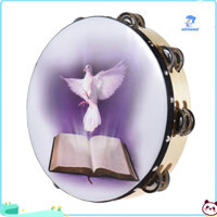 Wirlsweal 8 Inch Cầm Tay Hàng Đôi Tambourine Chuông Tay Clap Trống Nhạc Cụ Gõ