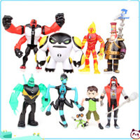 Wirlsweal 9 Chiếc Ben 10 Kineceleran Heatblast LED Nhân Vật Hành Động Đồ Chơi Trẻ Em Quà Tặng Trang Trí Bàn Làm Việc