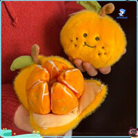 Wirlsweal Cam Sang Trọng Đồ Chơi Gối Gọt Vỏ Trái Cây Nhồi Bông Búp Bê Trái Cây Dễ Thương Plushie Mềm Lông Tơ Quà Tặng Cho Trẻ Em Người Lớn