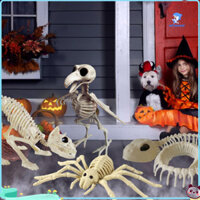 Wirlsweal Động Vật Đồng Hồ Đồ trang trí Halloween Trang Trí Quạ Nhện Thằn Lằn Mèo Đầu Lâu Tượng Halloween Đồng Hồ Điêu Khắc Nhựa Trang Trí Tiệc Ngày Lễ Nhà Sân Vườn Bãi Cỏ Đạo Cụ Trang Trí