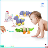 Wirlsweal Hoạt Hình Đáng Yêu Vịt Chó Con Kéo Dây Kéo Máy Kéo Tập Đi Bé Đi Bộ Đồ Chơi Học Tập