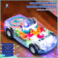 Wirlsweal Xe phát sáng chú ý Xe có đèn Led Đồ chơi phát sáng ô tô Đồ chơi có đèn Led đầy màu sắc Xe có nhạc và bánh răng quay Xe Mini vui nhộn cho bé trai 3 bánh xe đa năng trong suốt