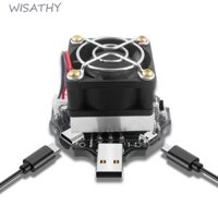 Wisathy Sạc tải điện tử 18650 Đồng hồ đo USB Bộ kiểm tra nguồn Máy dò pin Đèn báo màn hình