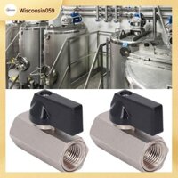 Wisconsin059 2PCS Van nước đồng thau 90 ° xoay G1/2 Bóng sợi nữ kép cho hệ thống ống nước