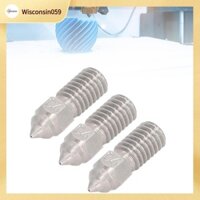 Wisconsin059 Đầu Phun 1.75mm 4mm 3 Cho Ăn Êm 3D Máy In Thép không gỉ Độ Cứng Cao M6 cho PLA ABS PETG TPE