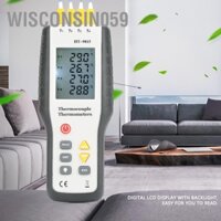 Wisconsin059 Nhiệt kế cảm biến cặp nhiệt điện kỹ thuật số loại K HT-9815 4 kênh