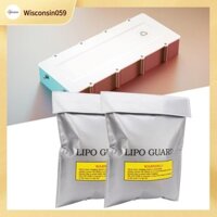 Wisconsin059 Túi đựng pin Sợi PVC Dễ dàng mang theo Chống cháy nổ 230x300x5mm 2 chiếc Pin Lipo Túi an toàn để lưu trữ