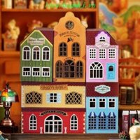 Wisdom house diy mini handmade paste hut đồ trang trí để bàn cho bé trai và bé gái đồ chơi ba chiều sáng tạo