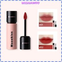 Wishaweo Velvet Matte Lipstick, Son môi mờ màu hạt dẻ lâu trôi, Trang điểm môi cốc chống dính chống thấm nước Thu đông