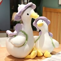WISLEO Chú Vịt Nhồi Bông Búp Bê Vịt Gối Trẻ Em Bé Gái Quà Tặng Búp Bê Ngỗng Trắng Lớn
