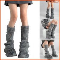 Wit Nữ Thời Trang Chân Ấm Dệt Kim Chân Dài Tất Ấm Áp Học Sinh Bé Gái Boot Tất