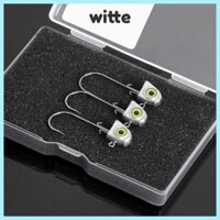 Witte 15 CÁI Swimbait Hook Jig Head, Móc thu hút giun câu cá cường độ cao bằng kim loại, Mắt phát sáng chất lượng cao 3,5g / 5g / 7g / 10g / 14g Bạc Nước ngọt Câu cá
