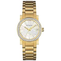 Wittnauer Gold Tone Crystal Bezel Watch WN4002