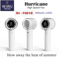 WIWU Hurricane High Speed Fan Wi-FS010 - Quạt tích điện cầm tay nhiều chế độ gió siêu mát dung lượng pin 3000 mAh