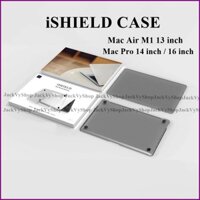 WIWU iSHIELD Ultra Thin Case cho Mac Air 13.3  M1 / Pro 14 inch/ 16 inch/ M1 nhám siêu mỏng chống bám vân tay bảo vệ máy