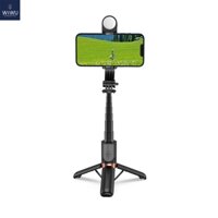 Wiwu Mini Selfie Stick Điều khiển từ xa với Bluetooth Full Light Tripod Selfie Stick với đèn 3 cấp độ có thể điều chỉnh Giá đỡ tự hẹn giờ đa chức năng