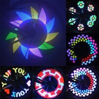 ♎Wm 32LED Đèn Xe Đạp Nhiều Màu Sắc Bánh Xe Đạp Nói Ánh Sáng Đi Xe Đạp Lốp Đèn Tín Hiệu
