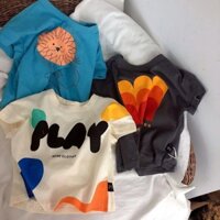 [W.M KIDS & BABY] Giao Ngay & Miễn Phí Vận Chuyển Áo Thun Cotton Nguyên Chất Cổ Tròn Tay Cộc Thoải Mái Họa Tiết Dưa Hấu Hoạt Hình Mùa Hè Cho Trẻ Em