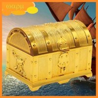 Wmmb Cướp Biển Kho Báu Ngực Hộp Đá Quý Trang Sức Trượng Giữ Tiền Xu Đựng Tiền Mặt Cho Ốp Lưng Đồ Chơi Trẻ Em Quà Tặng Tiệc Cổ Ủng Hộ