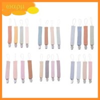 Wmmb Gói 4 Dây Chuyền Núm Vú Giả Cho Bé Nhiều Màu Sắc Cho Bé Miếng Dán Kẹp Thép Cotton Cho Bé Núm Vú Giả Dây Xích Mềm Mại An Toàn Núm Vú Giả Kẹp